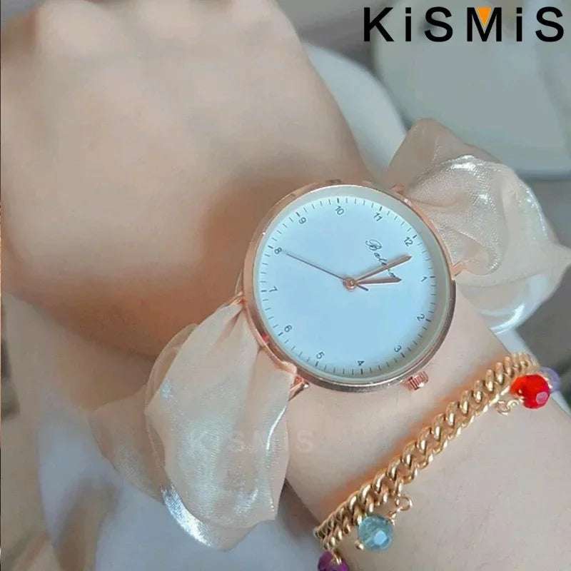 Orologio Digitale Donna Creativo al Quarzo Cinturino in Tessuto a Bracciale