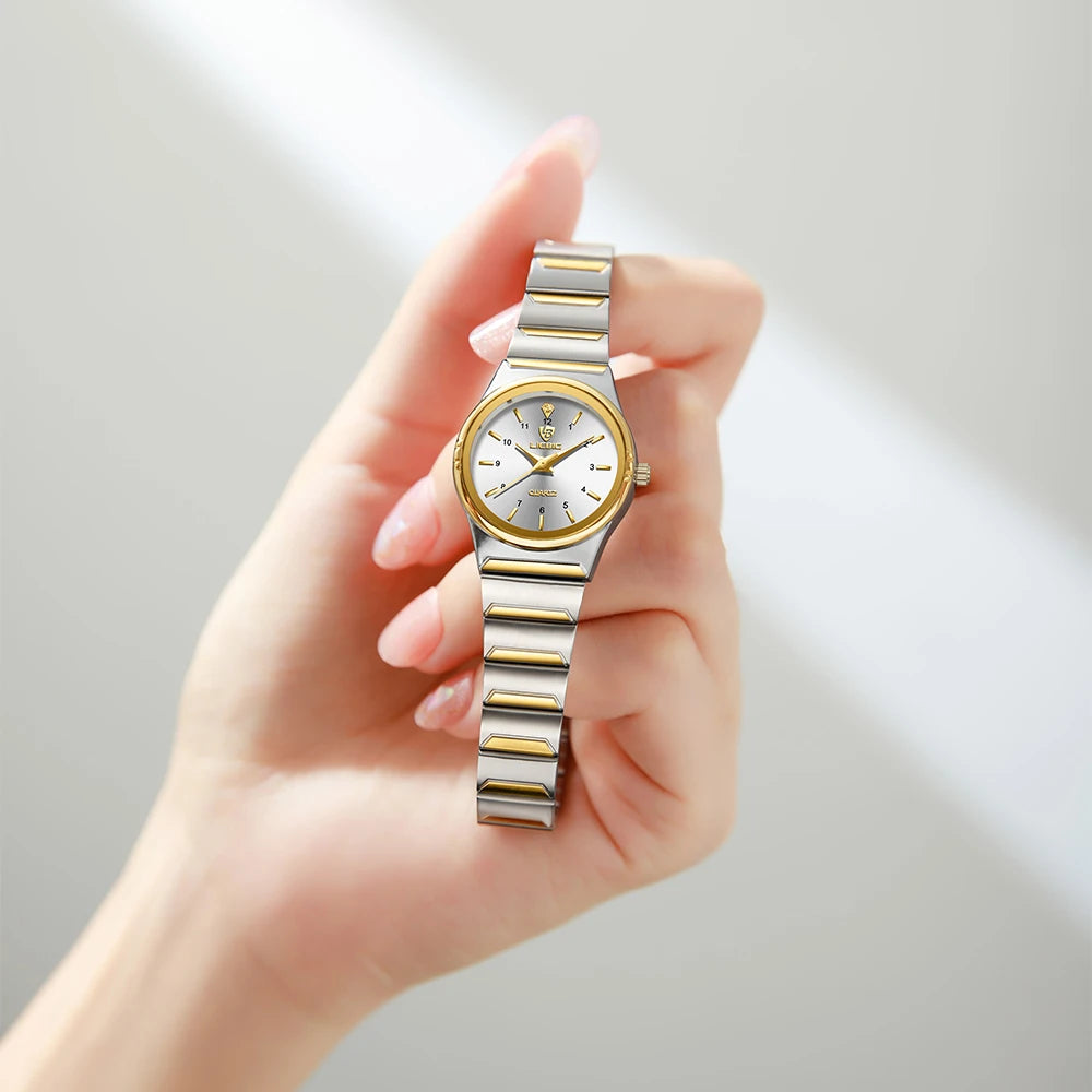 Orologio Donna Quarzo Elegante Acciaio Quadrante 25mm Moda Casual