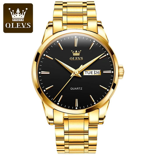 Orologio Uomo Acciaio al Quarzo con Data Lancette Luminose Elegante