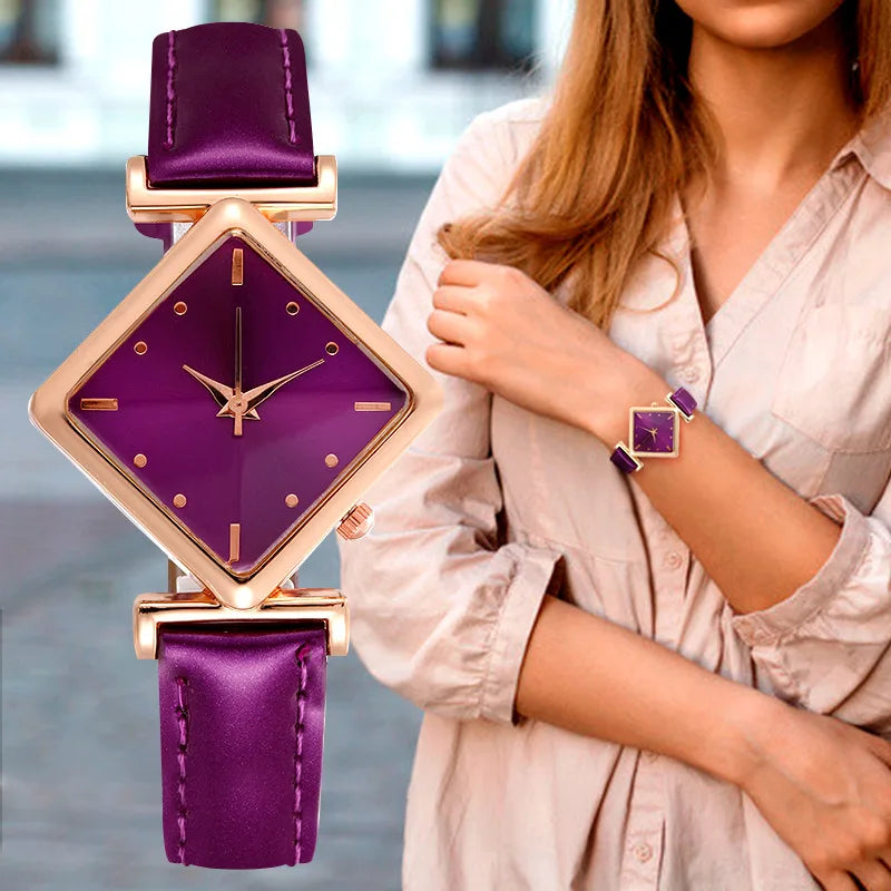 Orologio Donna Quarzo Elegante Cinturino Similpelle