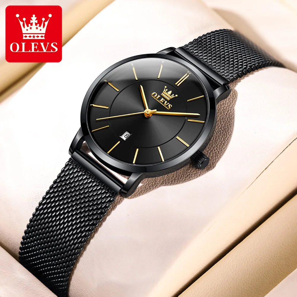 Orologio Donna Quarzo Moda Cinturino Maglia Acciaio Casual Elegante Slim
