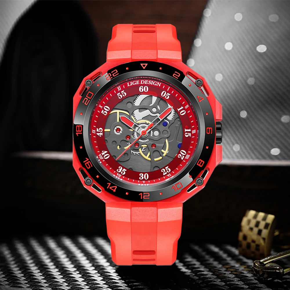Orologio Uomo Al Quarzo Cinturino In Silicone Moda Casual Lancette Luminose
