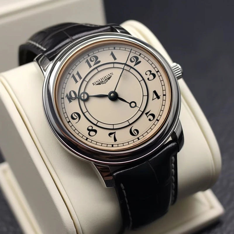 Orologio Uomo Retrò Quarzo Cinturino Similpelle Elegante