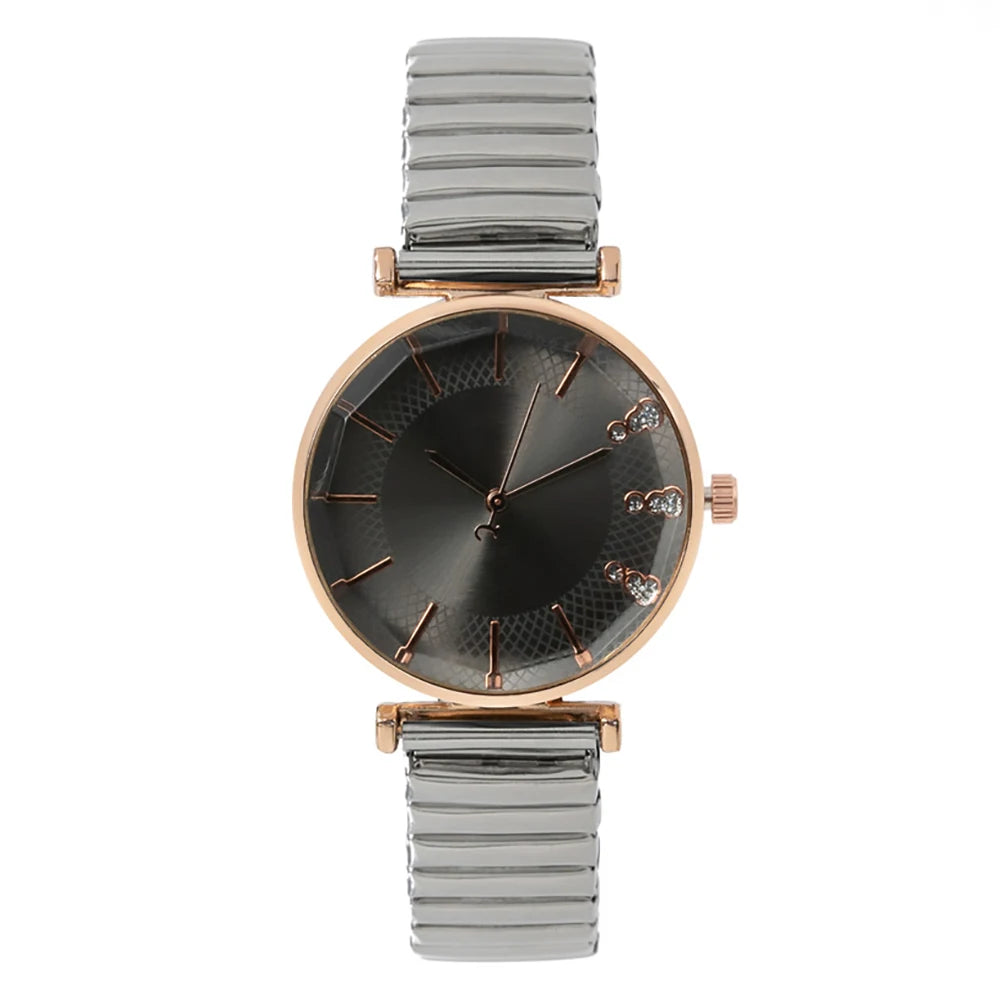Orologio Donna Quarzo Cinturino Elastico Acciaio Elegante