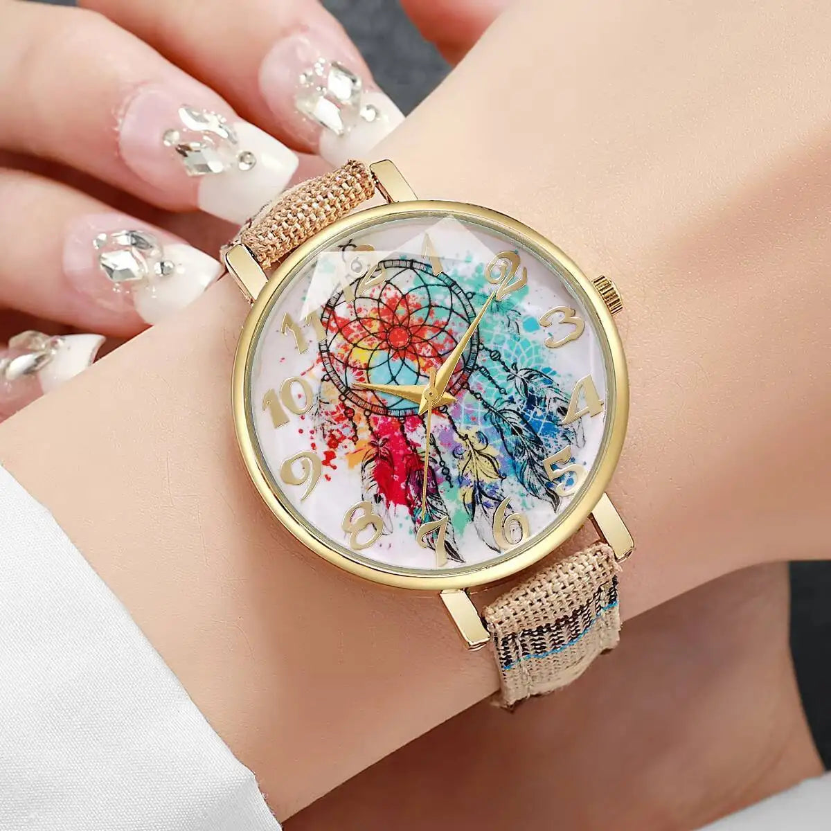 Orologio Donna Moda Casual Quarzo Cinturino Similpelle Elegante