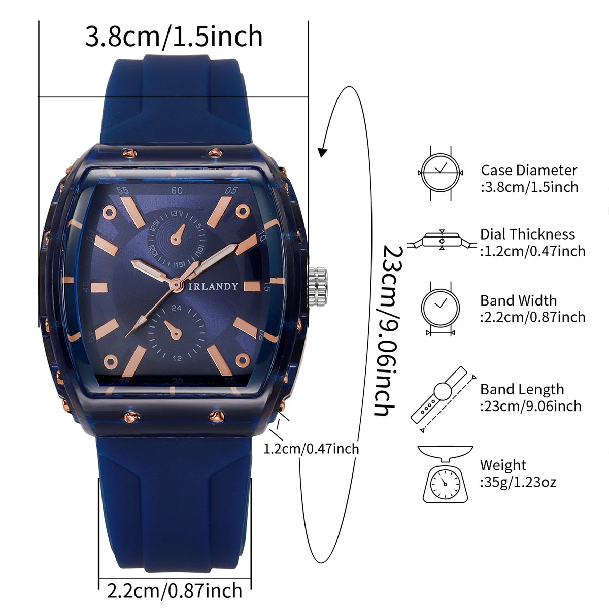 Orologio Donna Quarzo Analogico Moda Casual Elegante Cinturino Silicone Cassa Lega