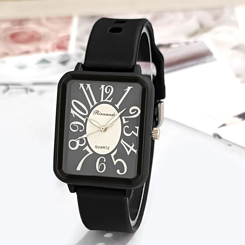 Orologio Donna Moda Al Quarzo Elegante Casual Quadrante 35mm Cinturino Silicone