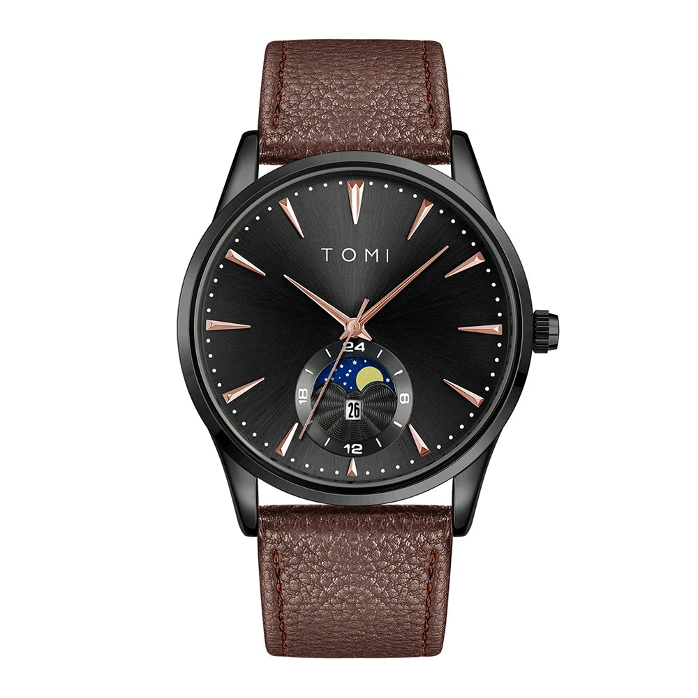 Orologio Uomo Quarzo Cinturino Similpelle – Elegante e Casual Quadrante 42mm