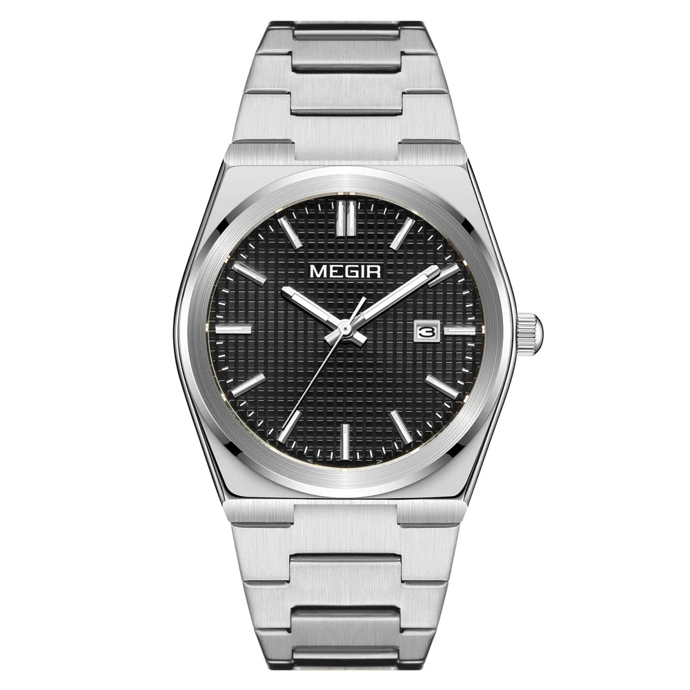Orologio Uomo Quarzo Acciaio Data 42mm Elegante