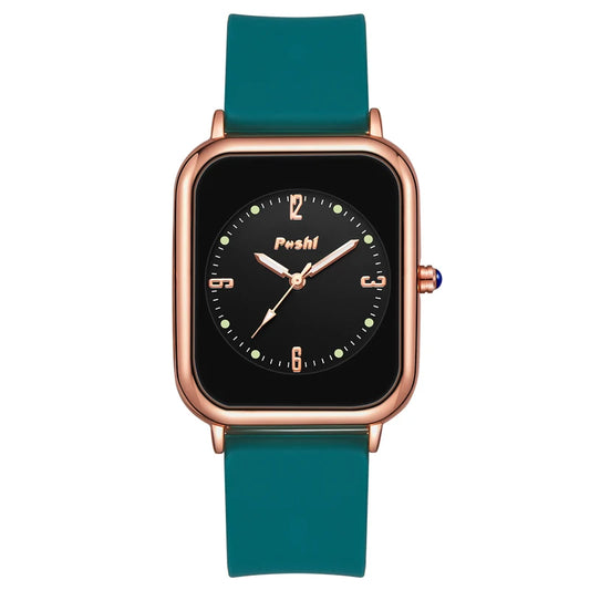 Orologio Donna Moda Elegante Casual al Quarzo con Cinturino in Silicone Semplice