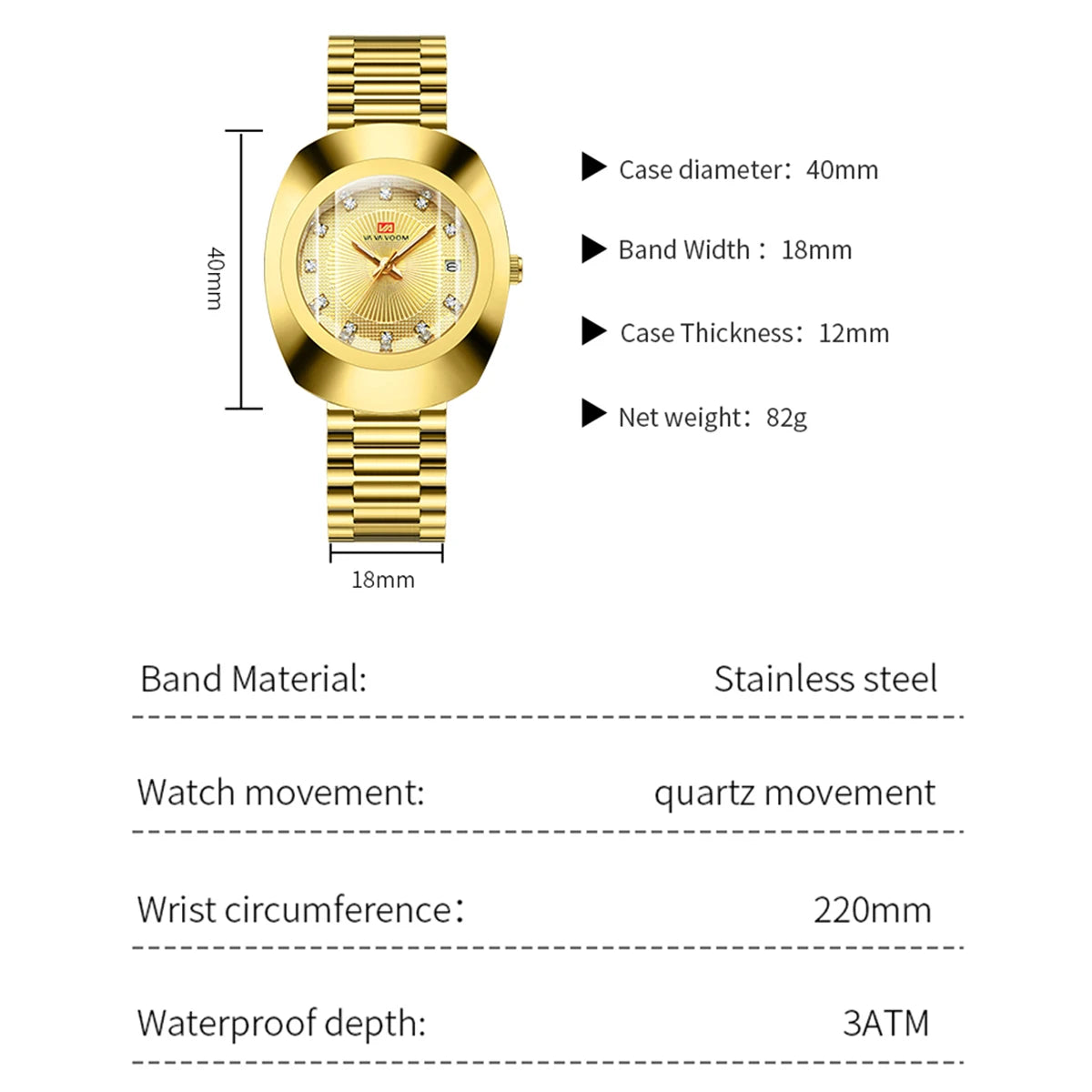 Orologio Uomo Quarzo Acciaio Business Elegante Con Data Quadrante 42mm