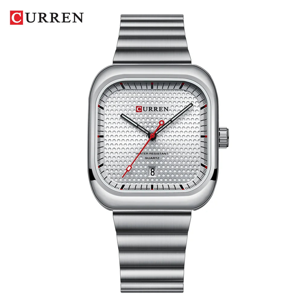 Orologio Uomo Quarzo Acciaio Inossidabile Quadrante 38mm Data Automatica