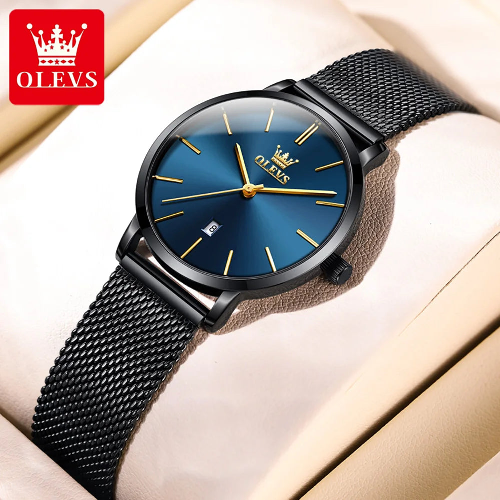 Orologio Donna Quarzo Moda Cinturino Maglia Acciaio Casual Elegante Slim