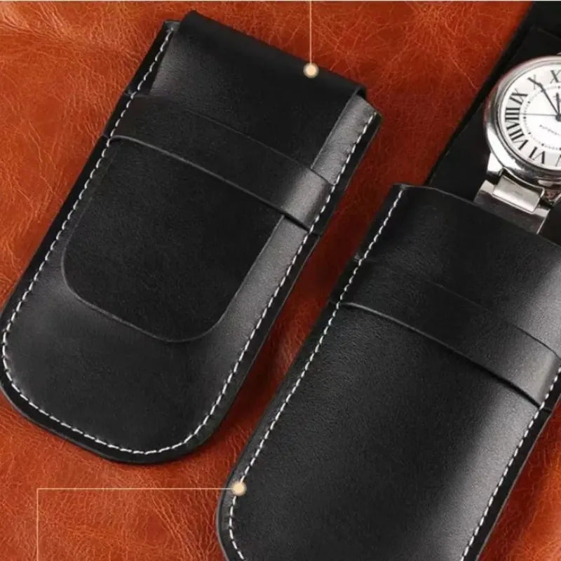 Porta Orologi Singolo In Similpelle Elegante Custodia Da Viaggio