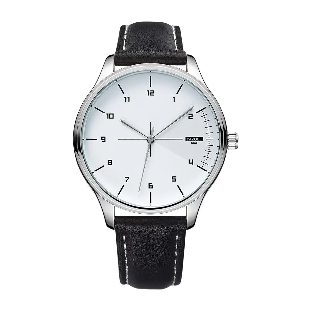 Orologio Uomo Minimalista Quarzo Cinturino Similpelle Elegante Quadrante 43 mm