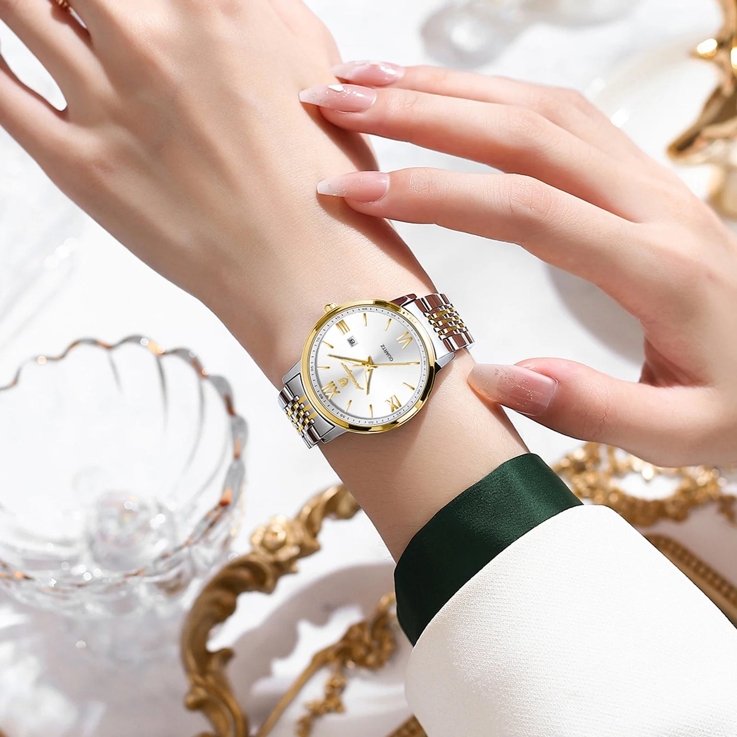 Orologio Donna Quarzo Acciaio Data Elegante 33mm