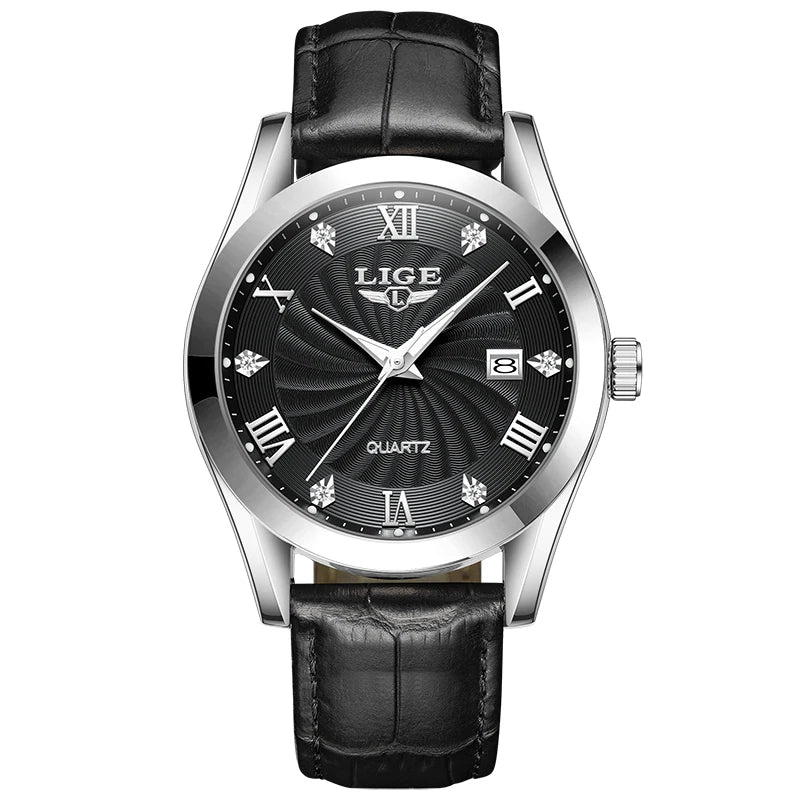 Orologio Uomo Quarzo Similpelle Data 40mm Elegante