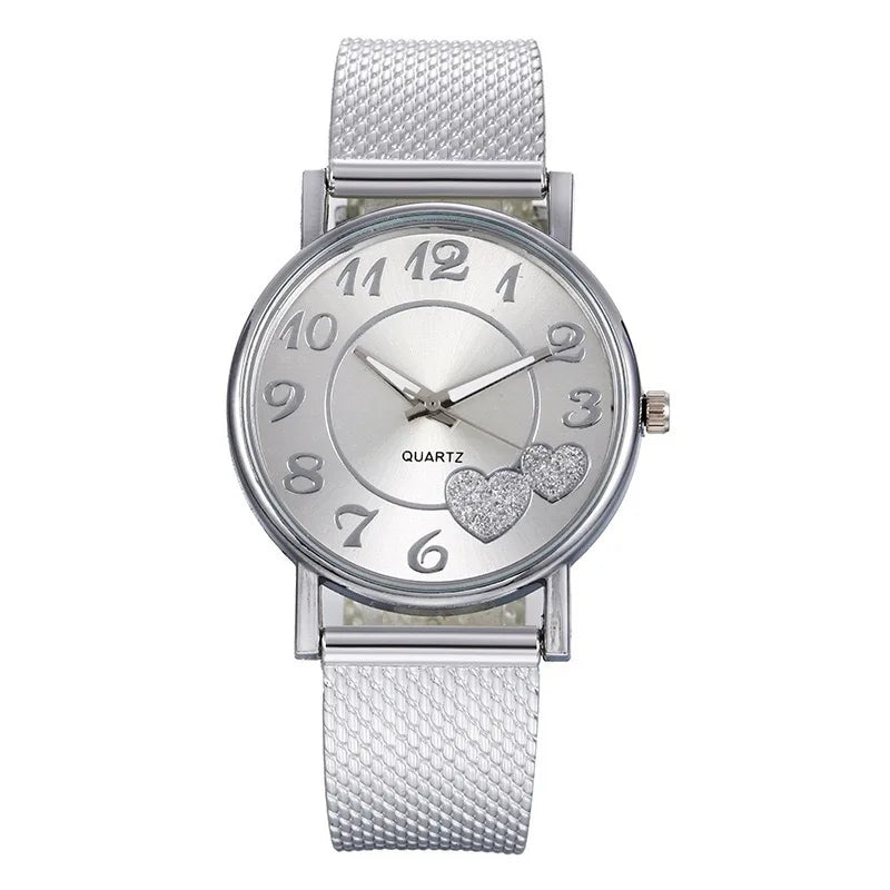 Orologio Donna Quarzo Elegante – Cinturino Silicone Moda Cassa Lega