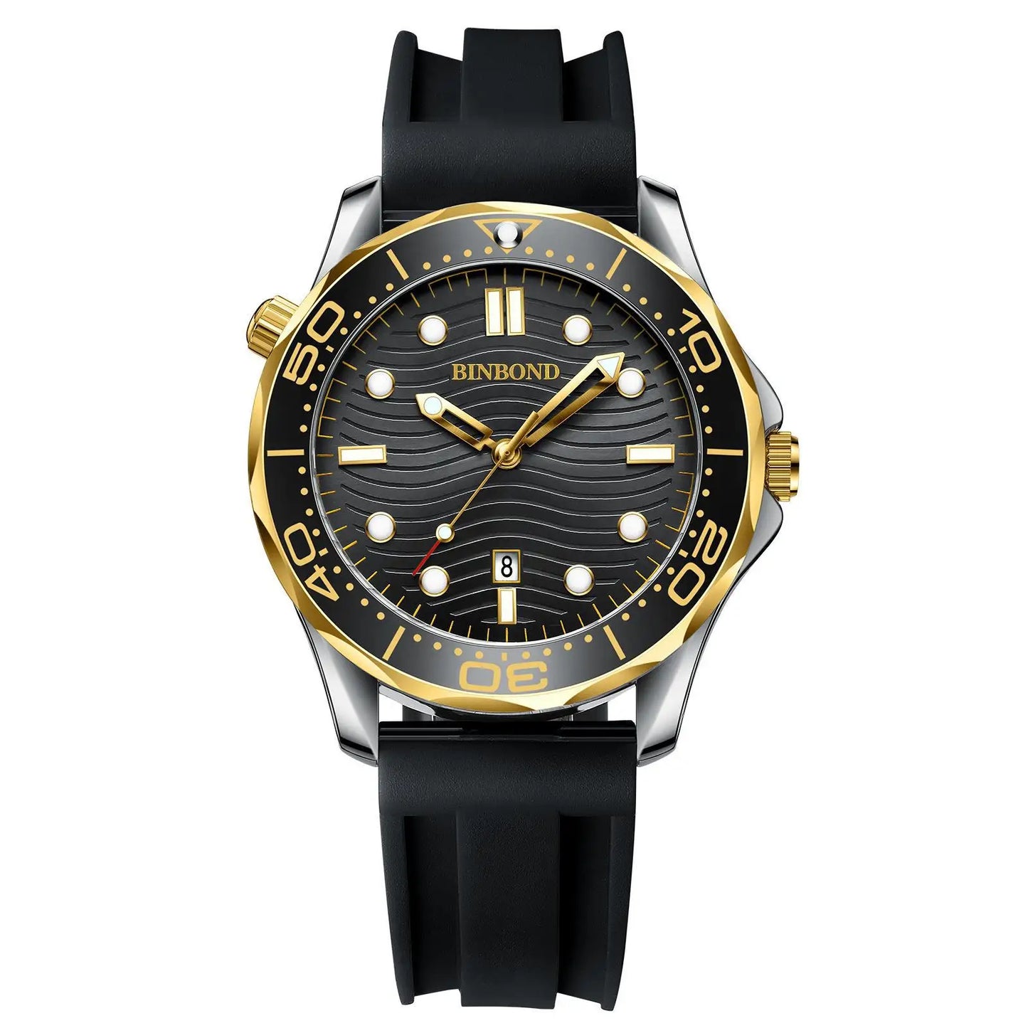 Orologio Uomo Quarzo Business Data Lancette Luminose Cinturino Acciaio o Silicone