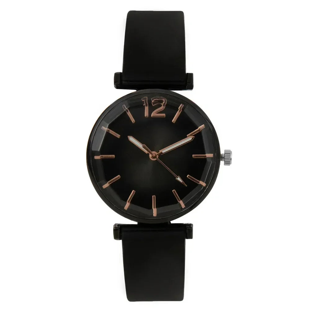 Orologio Donna Elegante Quarzo Cinturino in Silicone Moda Casual