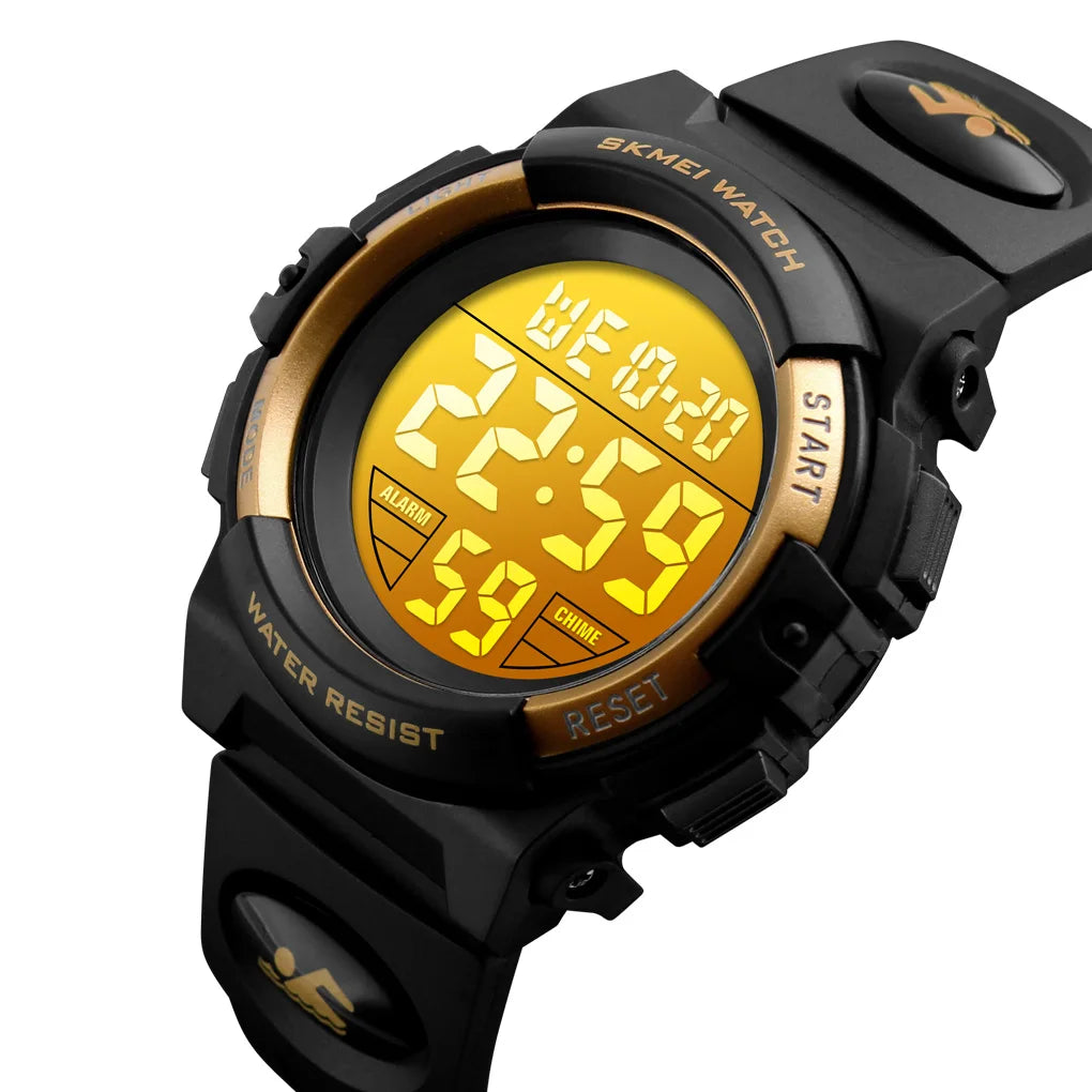 Orologio Digitale Bambini LED Sveglia Cronometro Resistente all’Acqua
