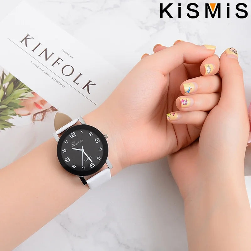Orologio Donna Quarzo Moda Casual Cinturino Ecopelle Elegante