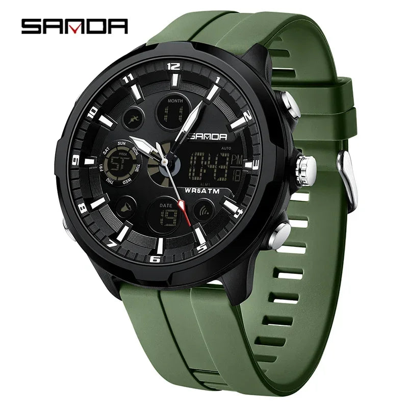 Orologio Uomo Digitale Sportivo LED Resistente All’Acqua 5ATM Silicone