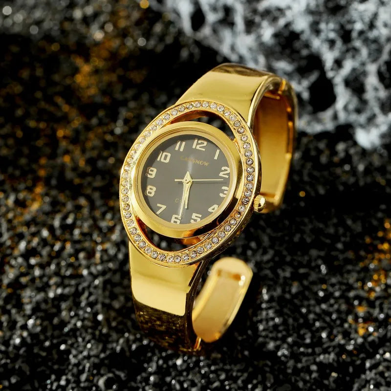 Orologio Donna Elegante Al Quarzo Bracciale Moda in Lega Casual