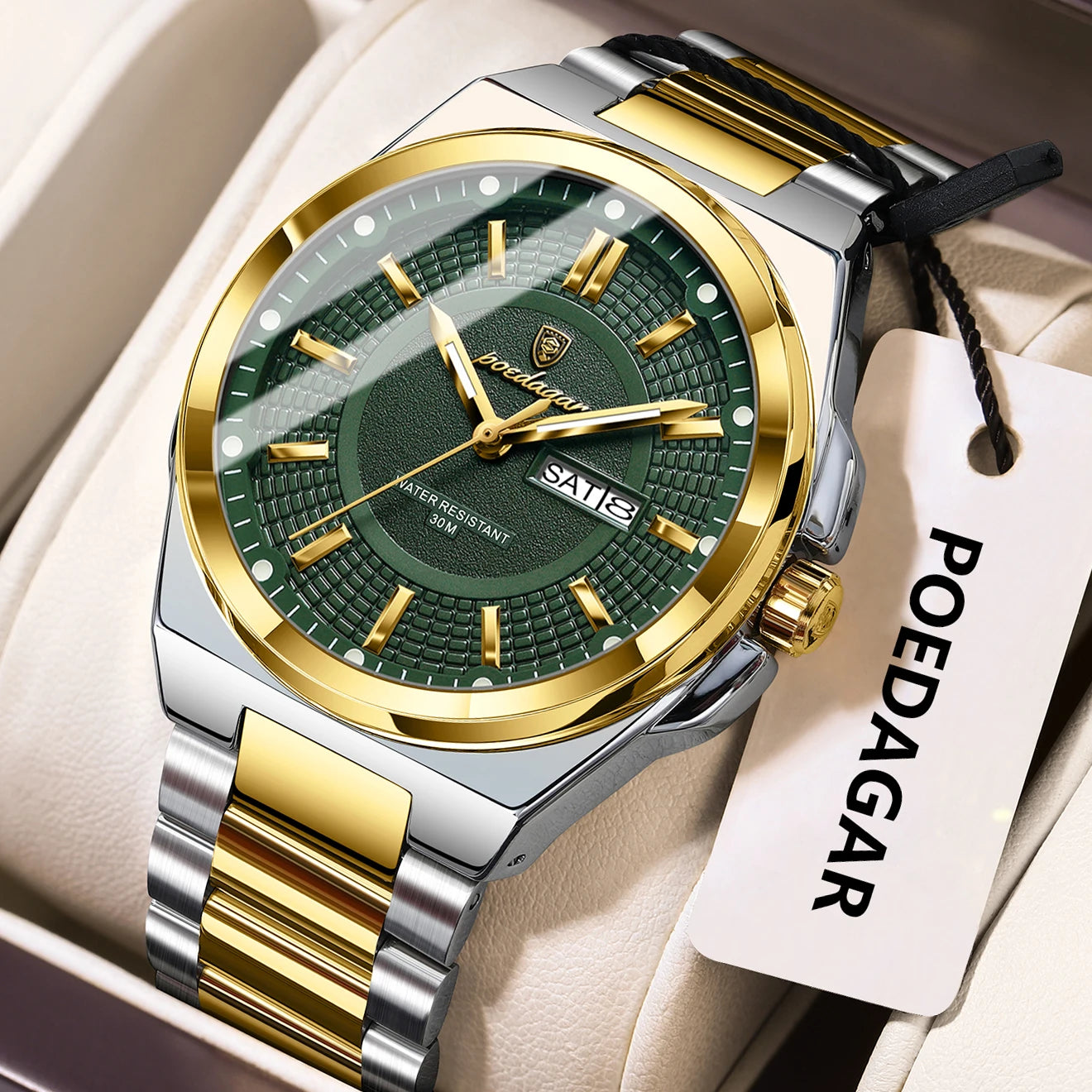 Orologio Uomo Acciaio Quarzo Classico Elegante Moda Casual Data