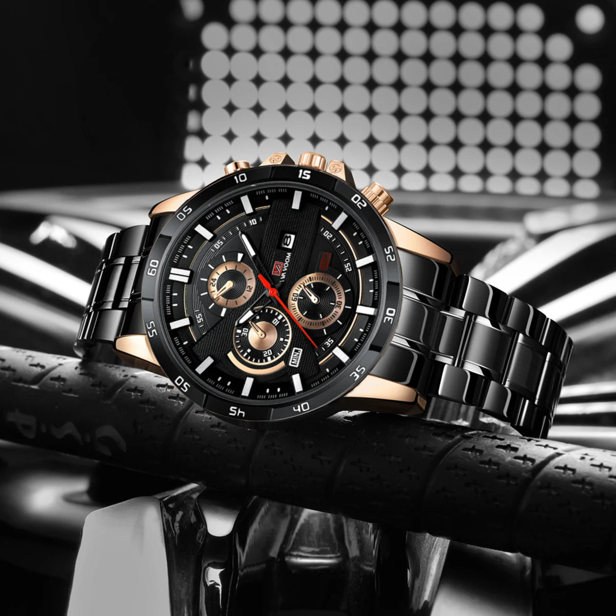Orologio Uomo 46mm Quarzo - Cinturino SimilPelle o Acciaio, Elegante e Sportivo
