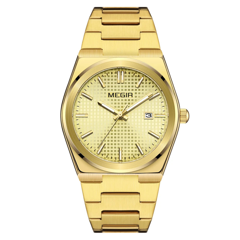 Orologio Uomo Quarzo Acciaio Data 42mm Elegante