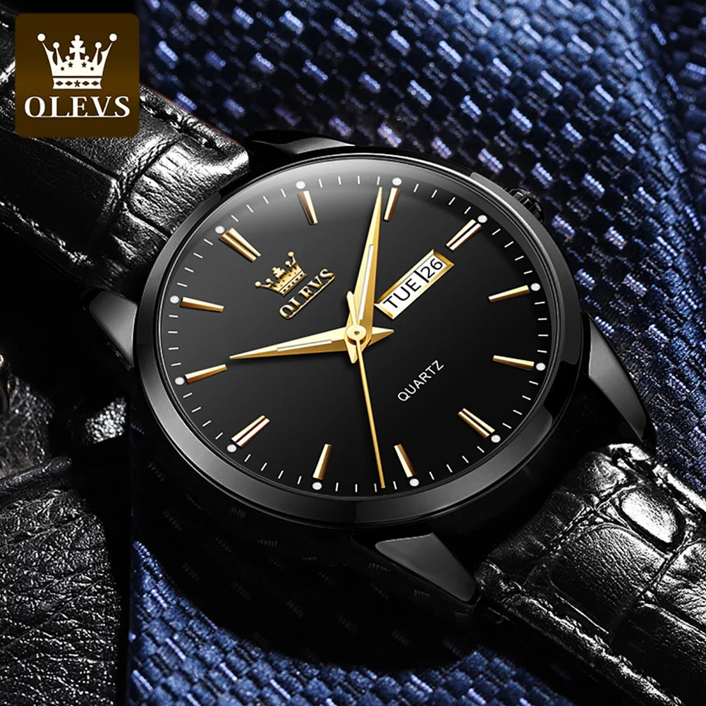Orologio Uomo Classico Quarzo Similpelle Data Elegante