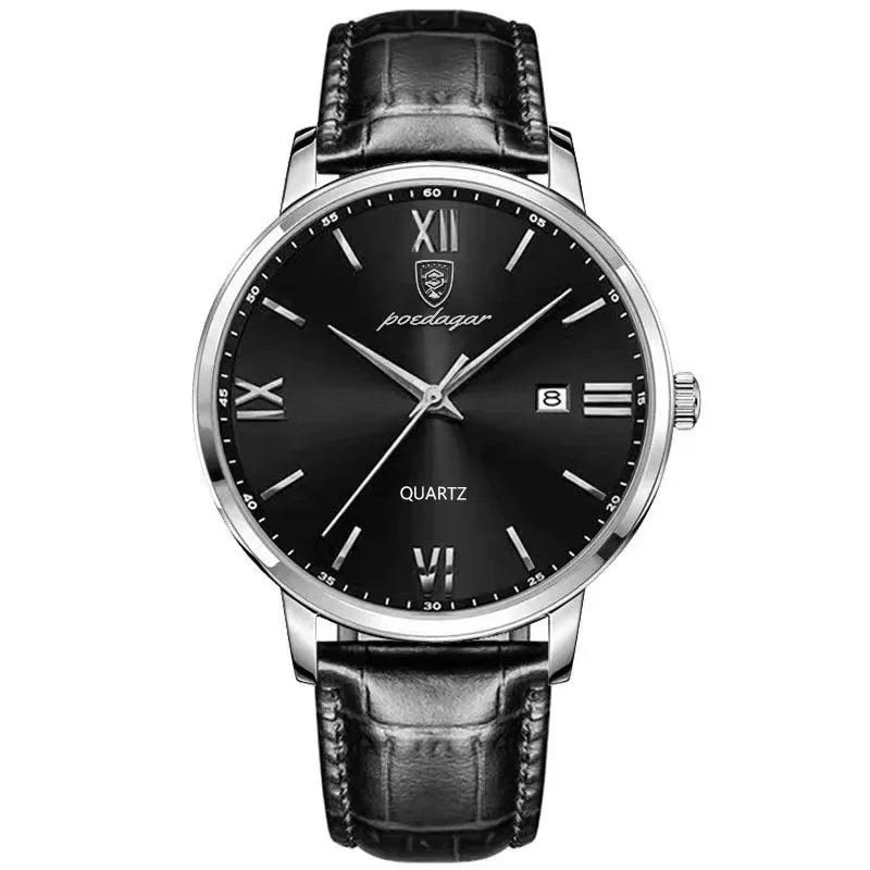 Orologio Uomo Quarzo Elegante Data Similpelle