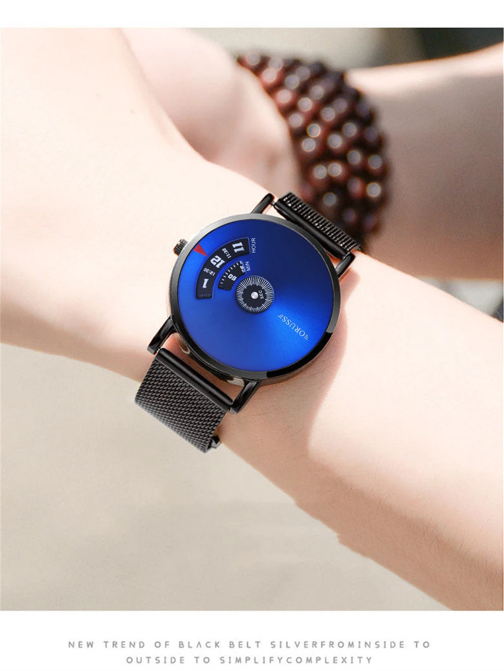 Orologio Uomo Moda Quarzo Elegante Cinturino in Lega
