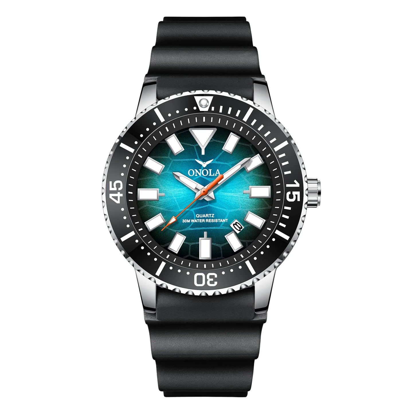 Orologio Uomo Quarzo Business con Data Lancette Luminose Cinturino Similpelle