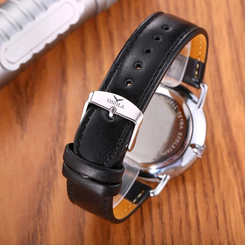 Orologio Uomo Al Quarzo Semplice Classico Elegante Con Cinturino In Similpelle