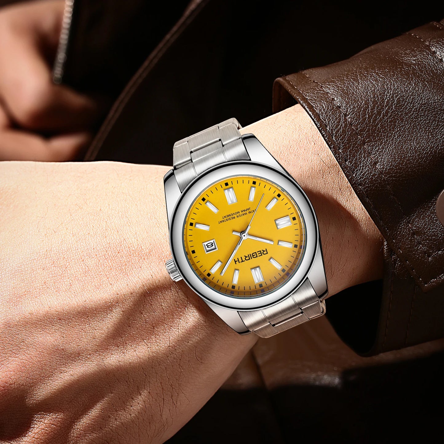 Orologio Uomo Elegante Quarzo Acciaio Data