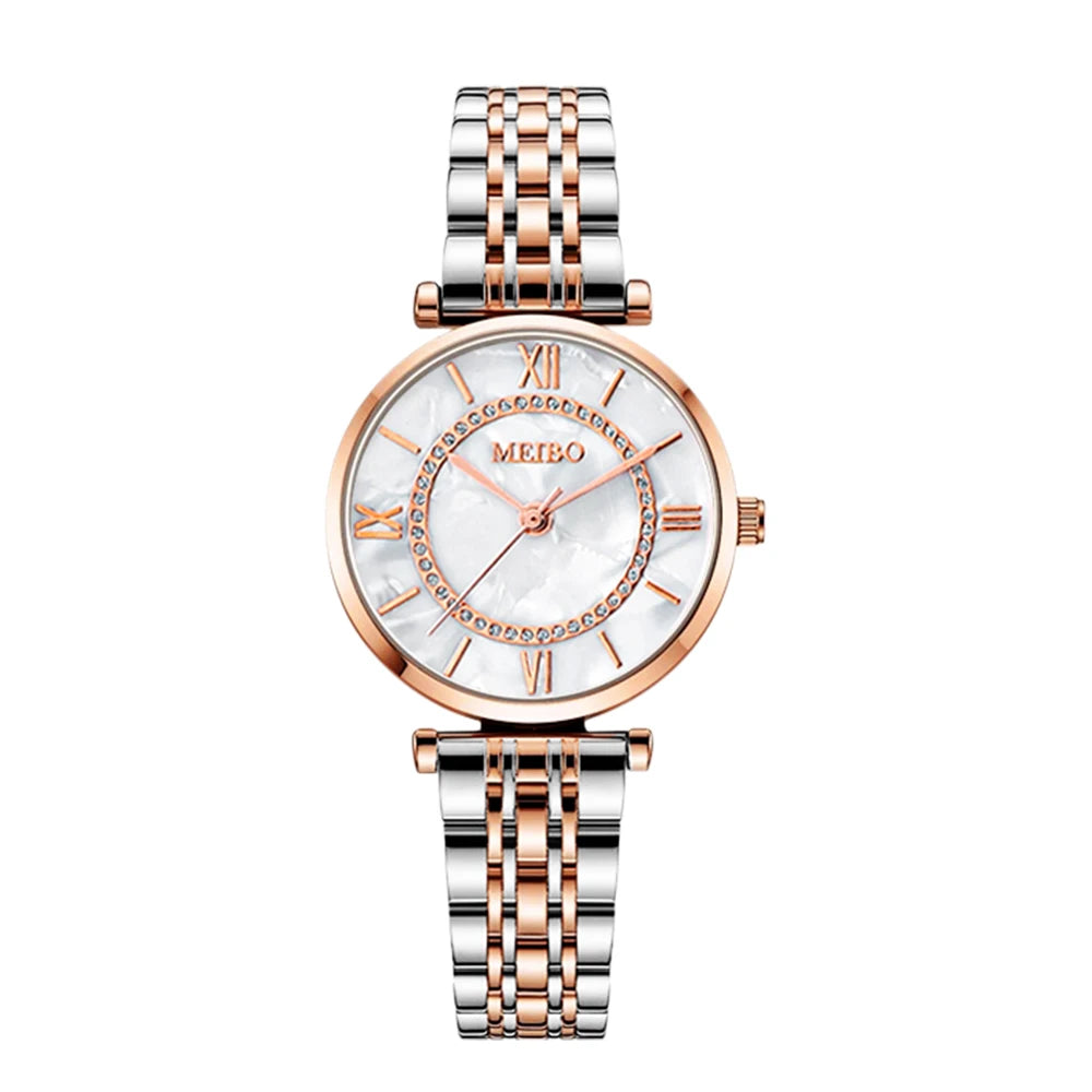Orologio Da Donna Elegante In Acciaio Al Quarzo Moda Casual Quadrante 31mm