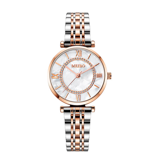 Orologio Da Donna Elegante In Acciaio Al Quarzo Moda Casual Quadrante 31mm