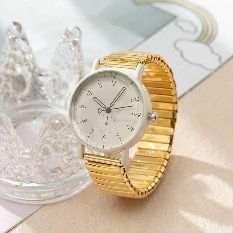 Orologio Donna Quarzo Moda Casual Elegante Cinturino Elastico Leggero Classico