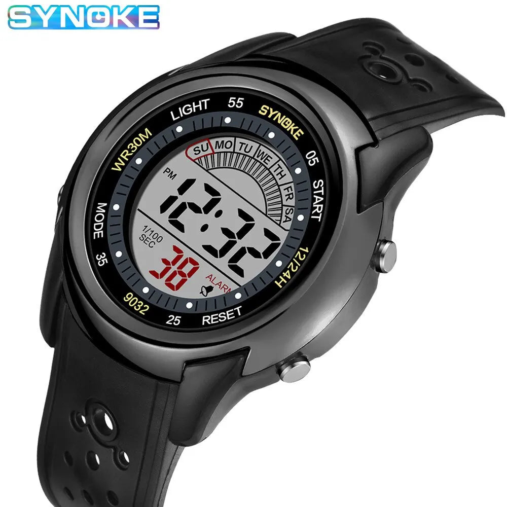 Orologio Sportivo Uomo Digitale LED Multifunzione Cinturino Gomma 41mm