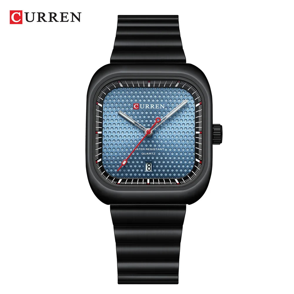 Orologio Uomo Quarzo Acciaio Inossidabile Quadrante 38mm Data Automatica