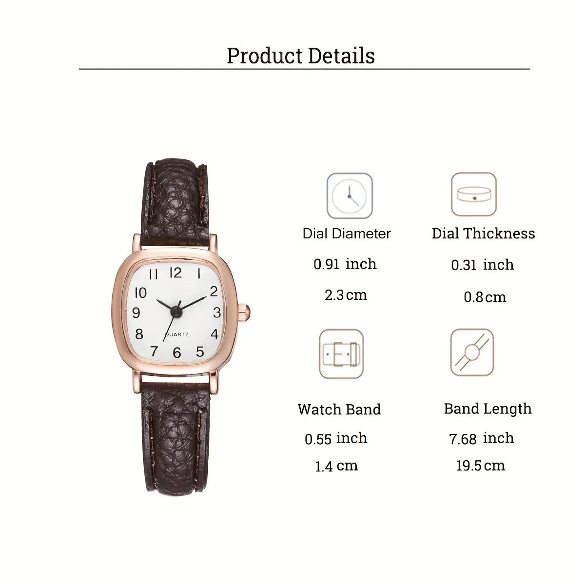 Orologio Donna Vintage Similpelle Elegante Moda Casual Stile Retrò