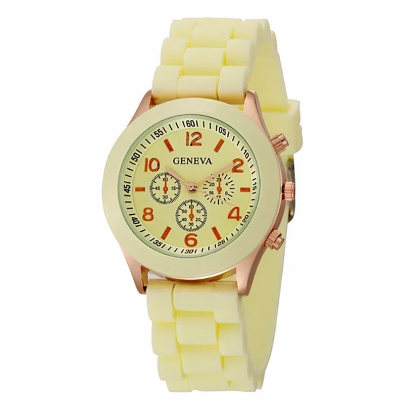 Orologio Donna Quarzo Elegante – Cinturino Silicone Cassa Lega
