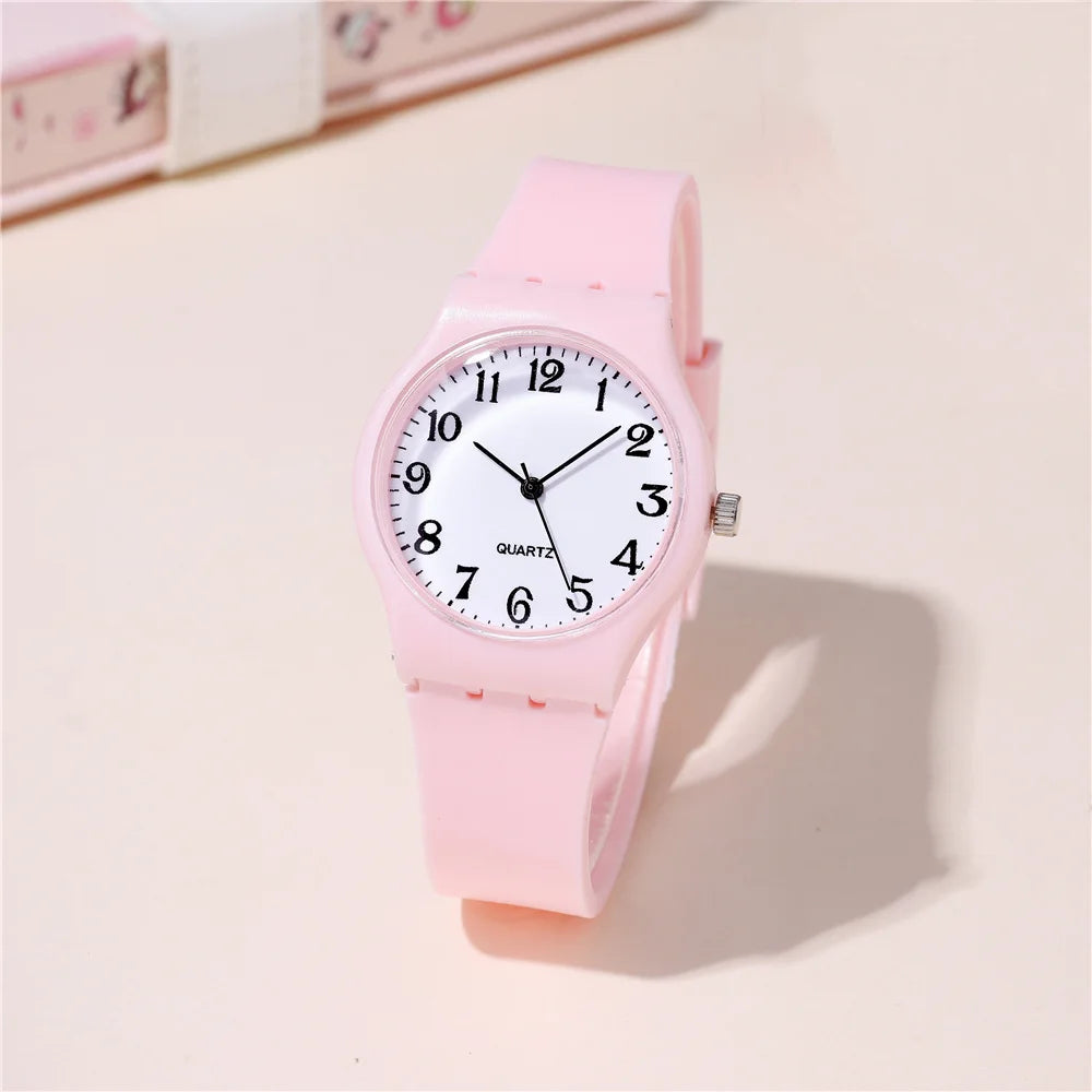 Orologio Bambini al Quarzo Cinturino Silicone Morbido Minimalista 34mm