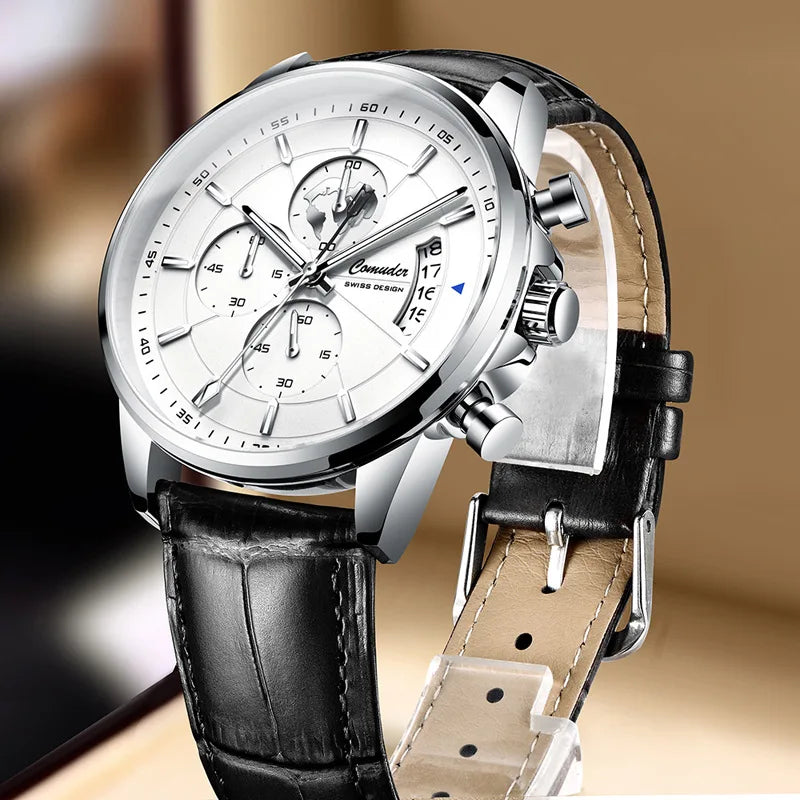 Orologio Uomo Quarzo Elegante Similpelle Classico
