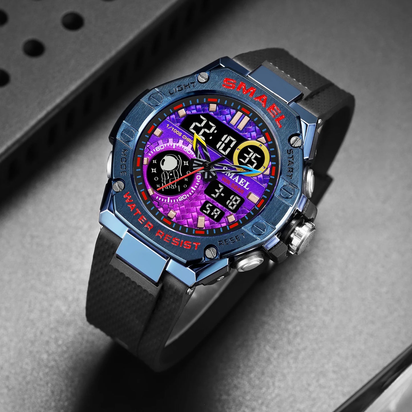 Orologio Digitale Uomo Sportivo LED Multifunzione Sveglia Cronometro Resistente