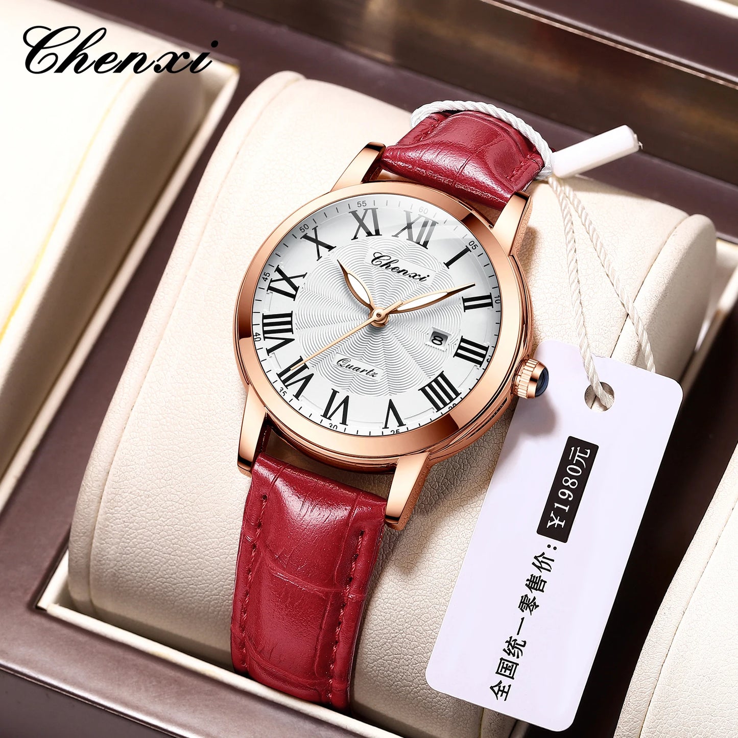 Orologio Donna Elegante al Quarzo Cinturino Similpelle Cassa Lega Moda Casual