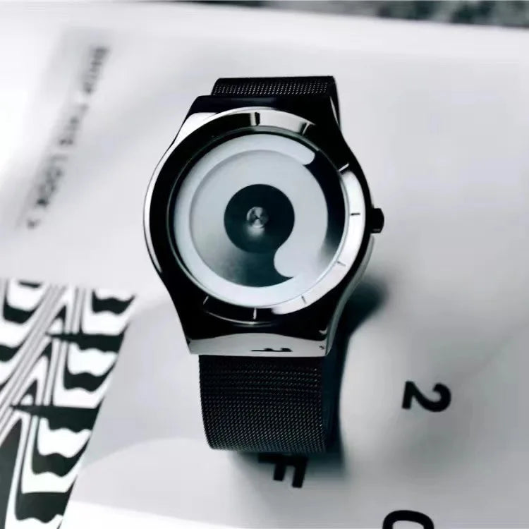 Orologio Uomo Creativo Moda Originale Quarzo Casual Cinturino e Cassa in Lega