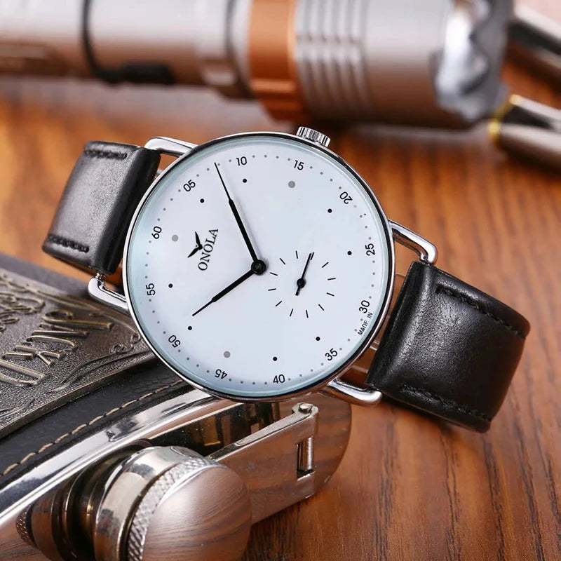 Orologio Uomo Al Quarzo Semplice Classico Elegante Con Cinturino In Similpelle